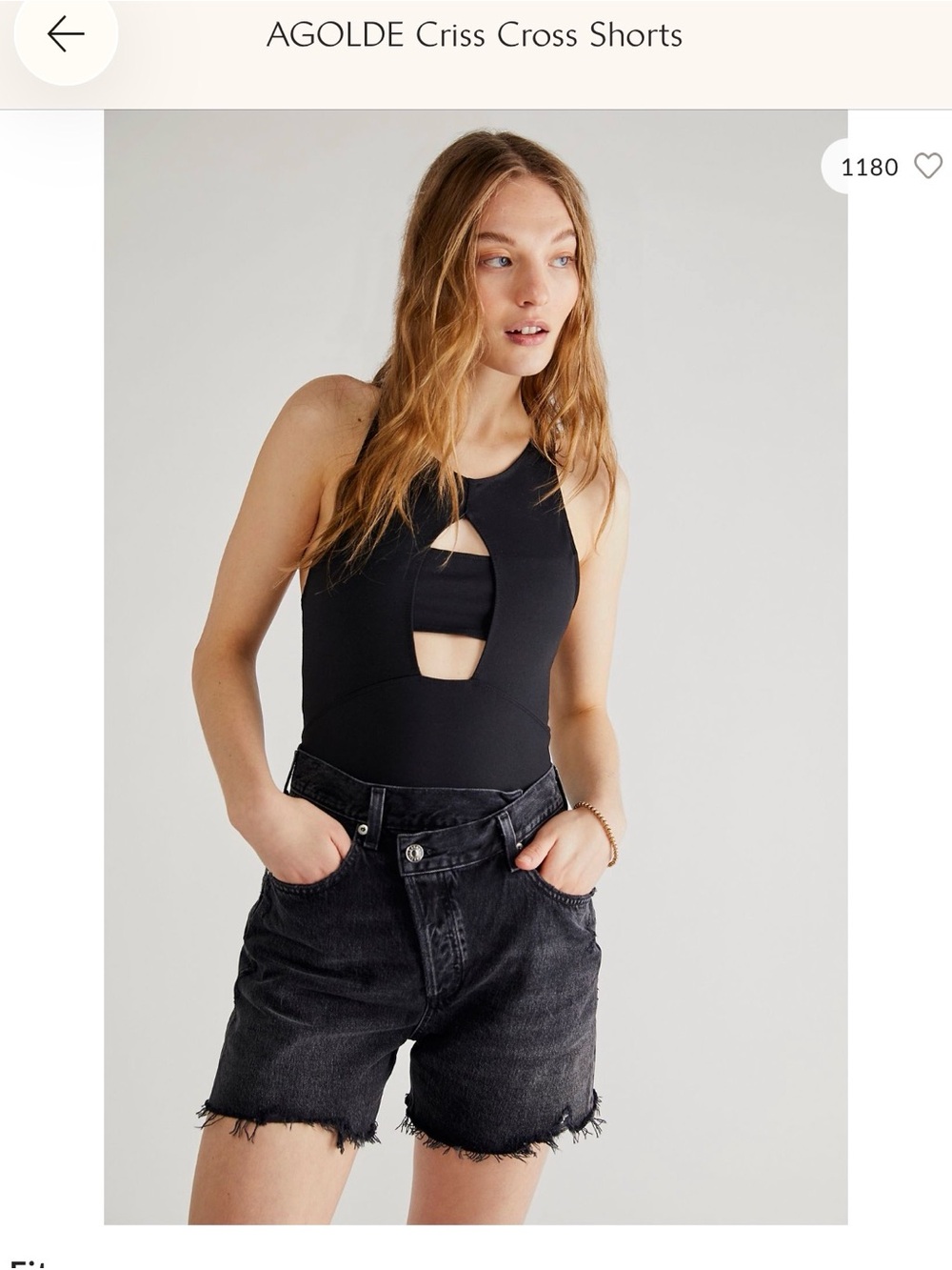Agolde criss cross black denim